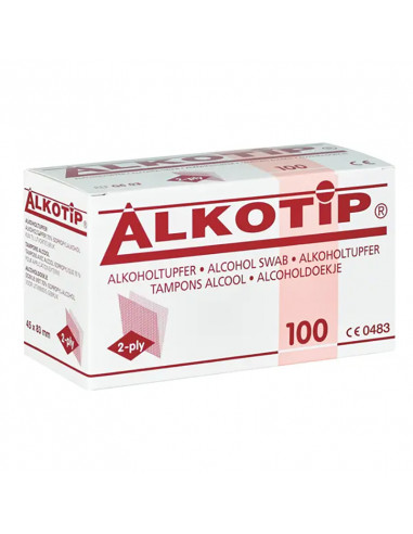 Alkotip toalhetes com álcool G6 03 45 X 83 mm 100 unid.