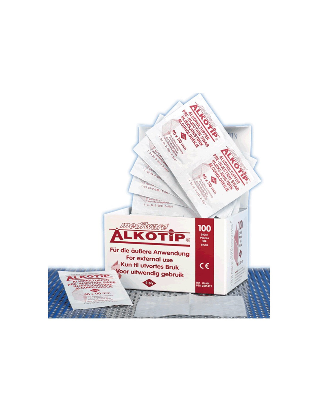 Salviette alcoliche Alkotip 70% isopropilico 9 x 11 cm 100 pz