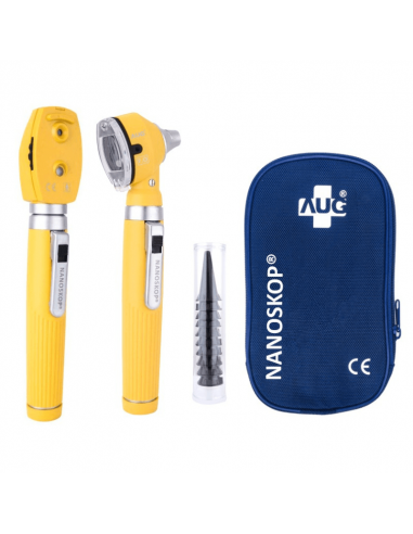 Ensemble otoscope et ophtalmoscope Nanoskop FO LED jaune