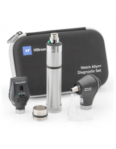 Ensemble d'ophtalmoscope à LED coaxial Welch Allyn 3,5 V et d'otoscope LED MacroView