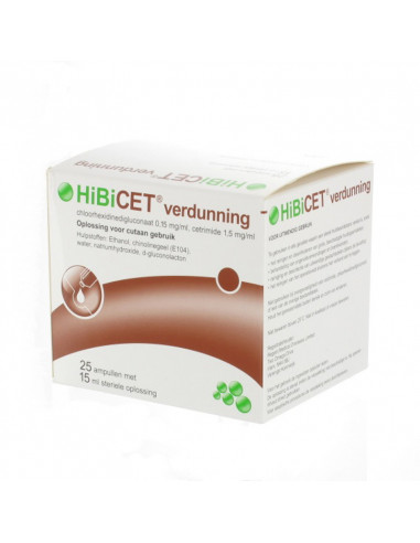 Hibicet Bottlepack 25 x 15 ml - www.ehbo-centrum.nl