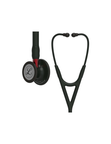 Estetoscópio Littmann Cardiology IV, auscultador com acabamento preto, tubo preto, haste e fone de ouvido, 6200 2ª chance