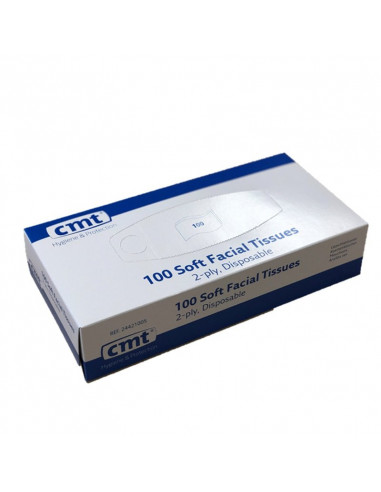 MTS Euro products Handkerchiefs/Facial Tissues 2-ply, white 100 pcs.