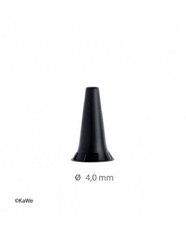 KaWe Otoscope Tips Musta 4mm 10 kpl.