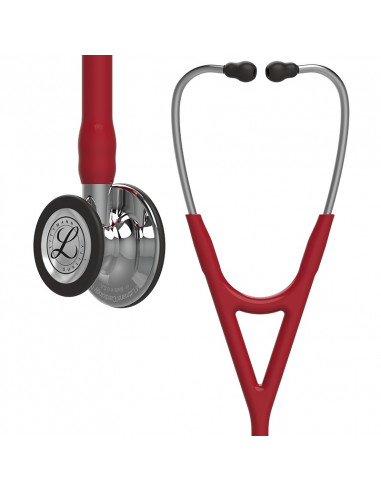 Littmann Stéthoscope Cardiology IV 6170 tubulure bordeaux, Edtion Miroir