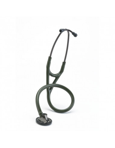 Littmann Master Cardiology Stetoskooppi 2182 jossa savunvärinen viimeistely rintakappaleessa ja kuunteluputkissa, tumma oliivinv