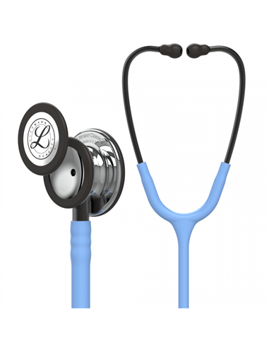 Littmann Classic III Stetoskop 5959 spejlet bryststykke, himmelblå slange, røgfarvet stilk og røgfarvet headset, 69