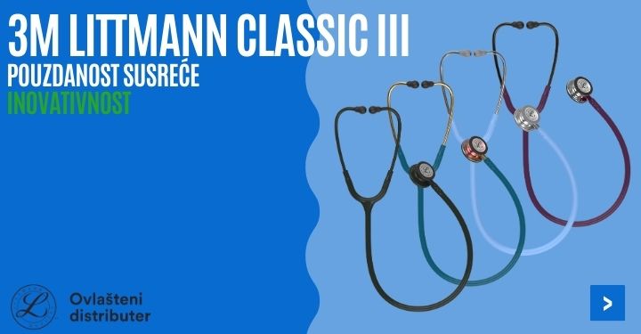 Želite li kupiti Littmann Classic III? Dostupno sa skladišta u svim bojama stetoskopa 3M Littmann Classic III. 3M ovlašteni zastupnik i trgovac.
