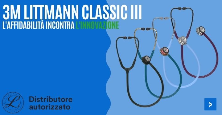Vuoi acquistare Littmann Classic III? Disponibile a magazzino in tutti i colori dello stetoscopio 3M Littmann Classic III. Rivenditore e commerciante autorizzato 3M.